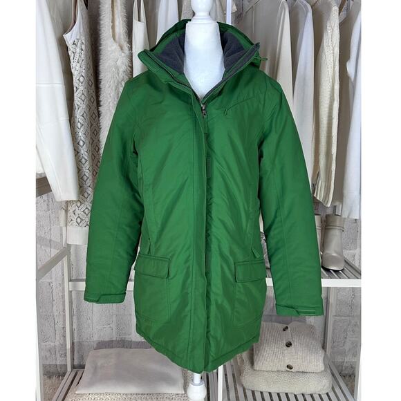 Land's End Jackets & Blazers - Land's End Women's Sz S Green Hooded Waterproof Lined Squall Coat SI #0004